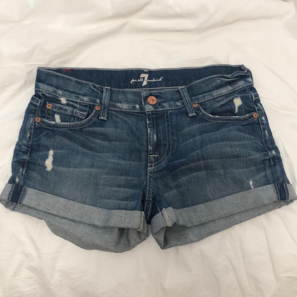 7 for all mankind denim shorts